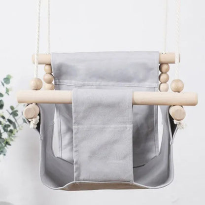 Chaise balançoire en bois pour enfants