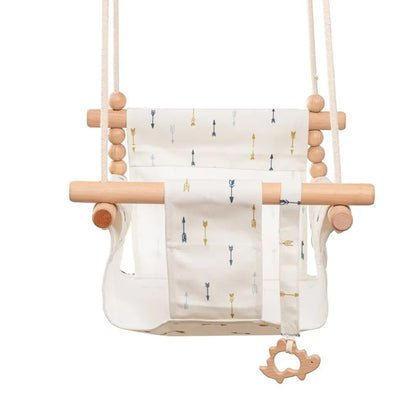 Chaise balançoire en bois pour enfants