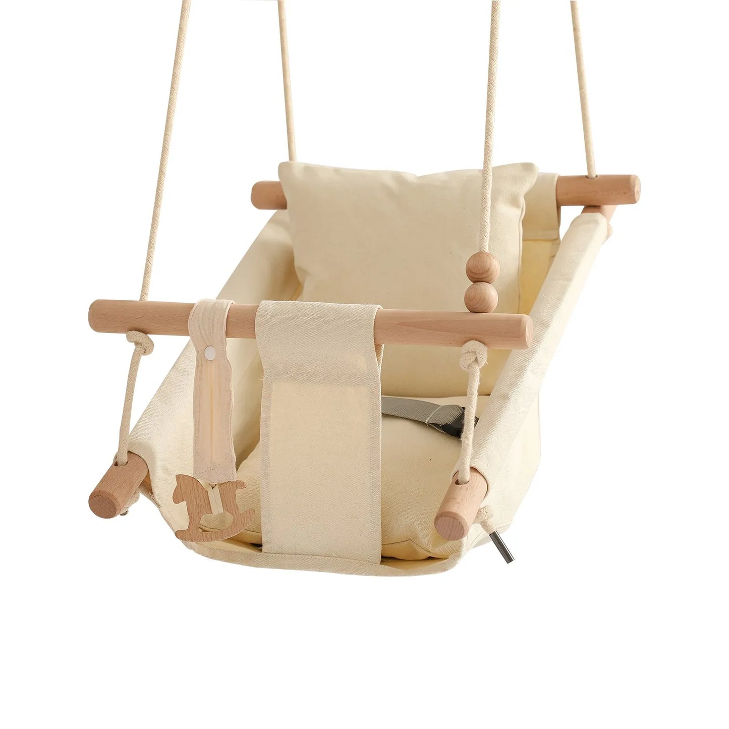Chaise balançoire en bois pour enfants