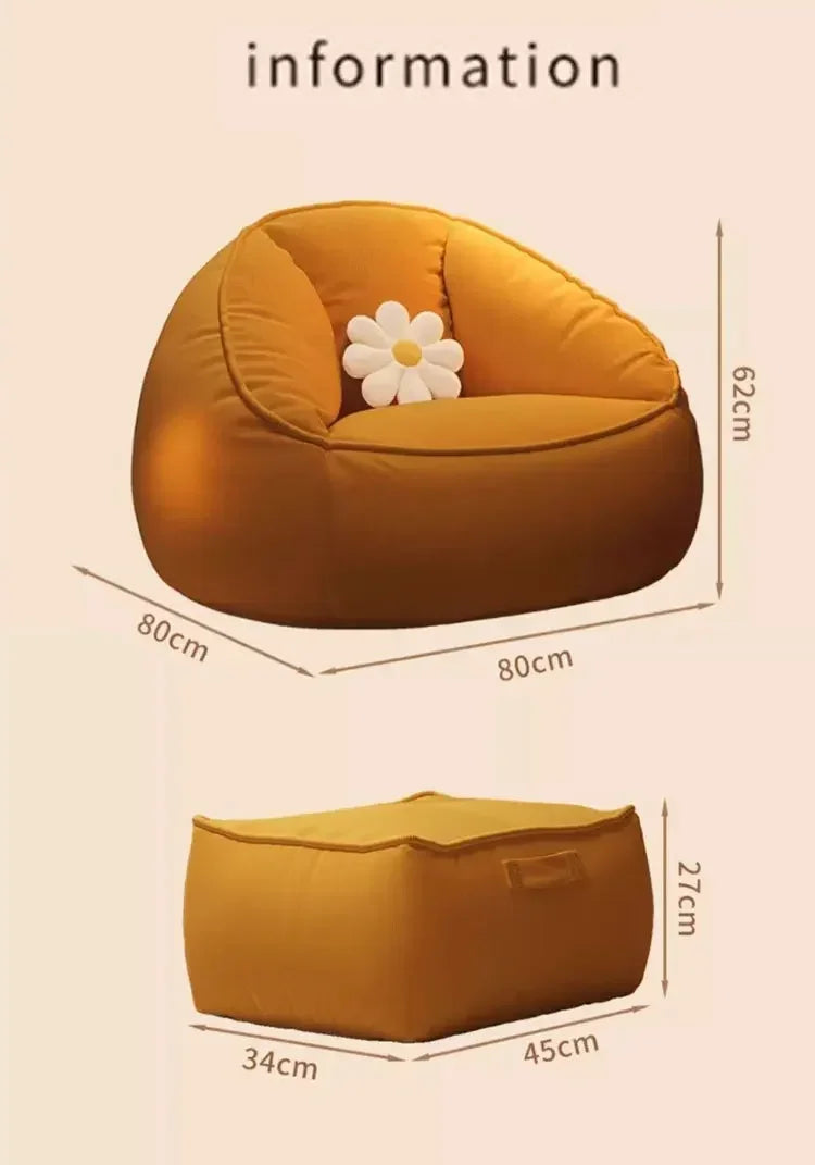 Pouf paresseux velours côtelé