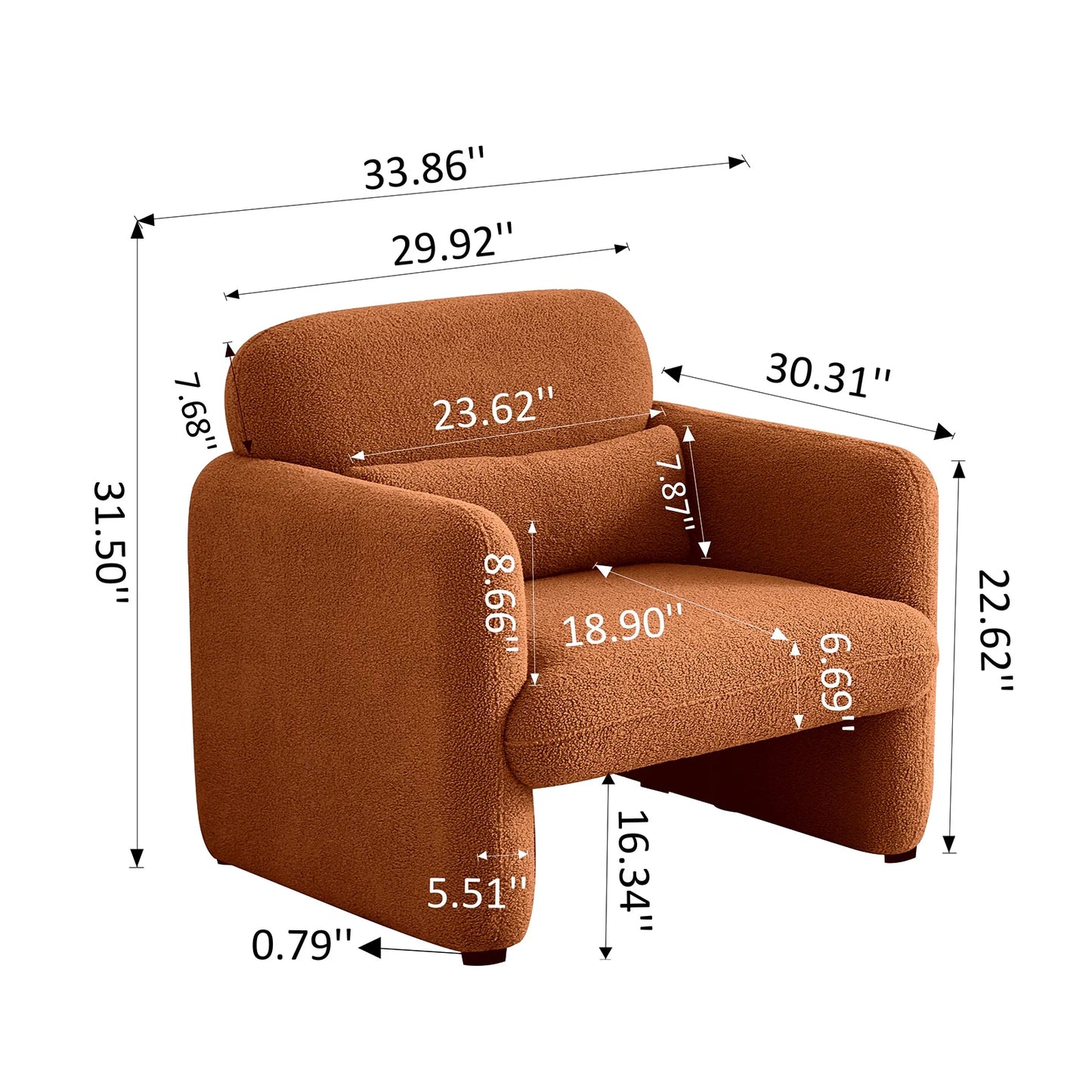 Fauteuil moderne – Design enveloppant et confortable