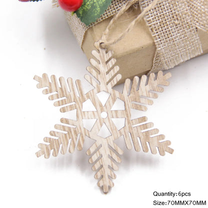 Décorations de sapin – Flocons en bois à suspendre