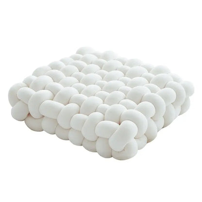 Coussin carré tressé