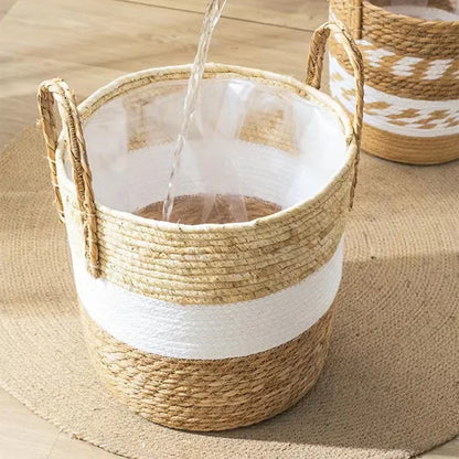 Cache-pots en osier – motifs variés pour plantes & fleurs