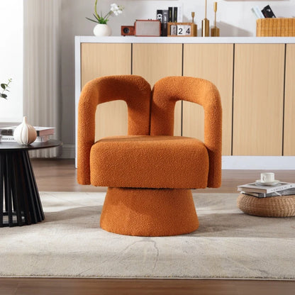 Chaise design en bouclette – Assise rotative 360°