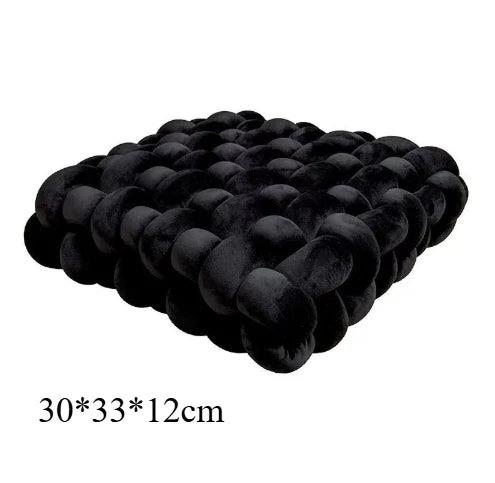 Coussin carré tressé