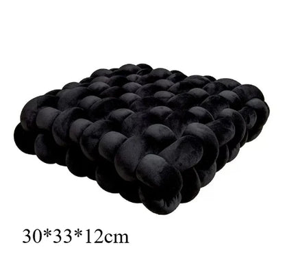 Coussin carré tressé