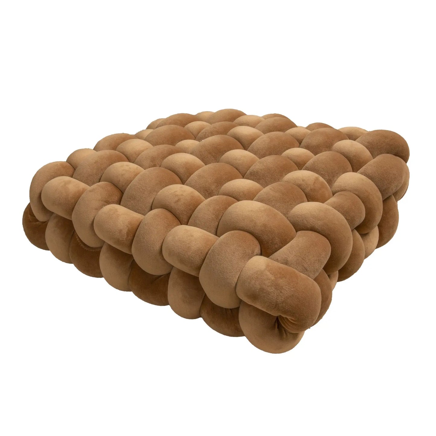 Coussin carré tressé