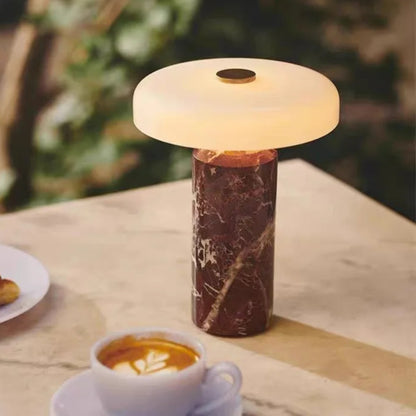 Lampe LED champignon en marbre