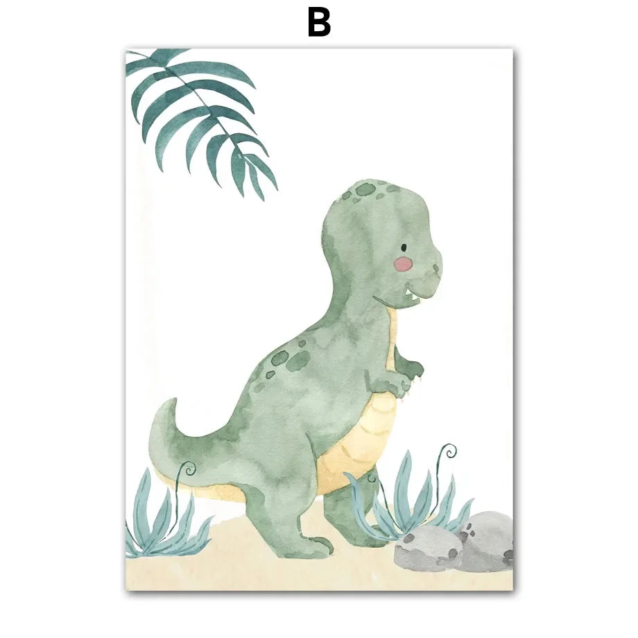 Toiles décoratives dinosaures pour chambre d’enfant