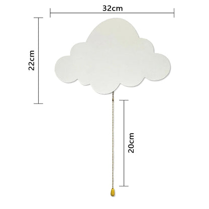 Luminaire LED nuage en bois