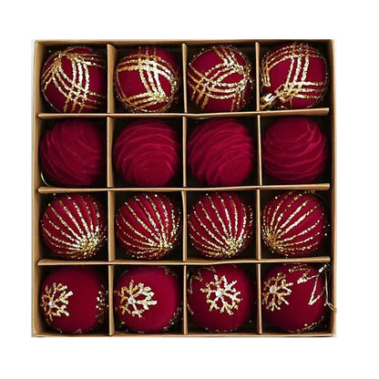 Lot de boules de Noël – Décorations de sapin multicolores