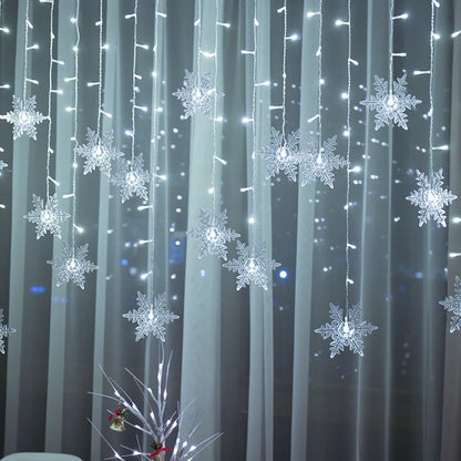 Guirlande de Noël flocon de neige en rideau lumineux