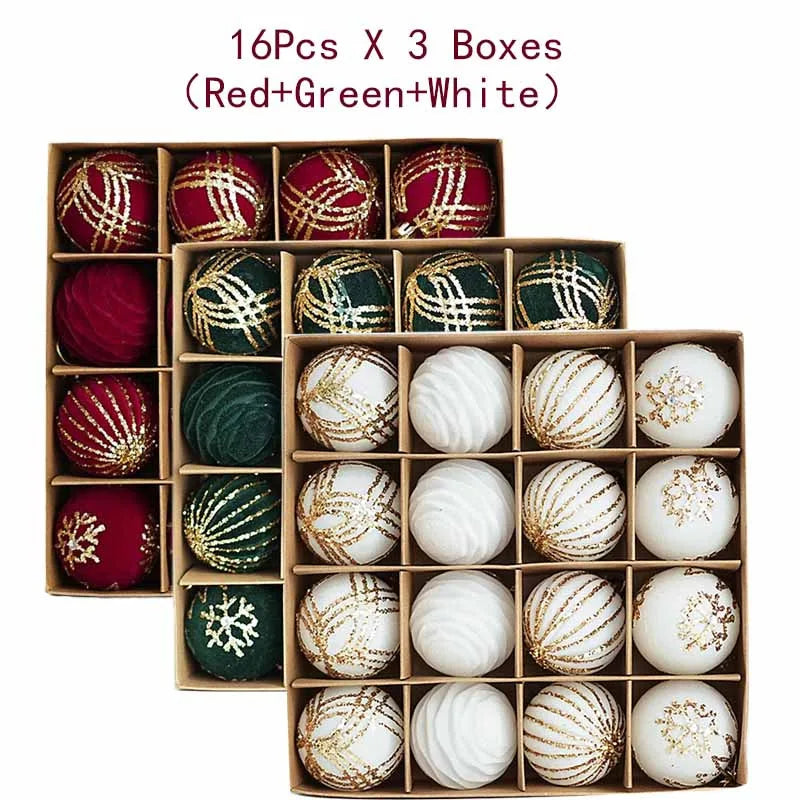 Lot de boules de Noël – Décorations de sapin multicolores