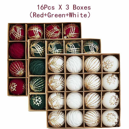 Lot de boules de Noël – Décorations de sapin multicolores