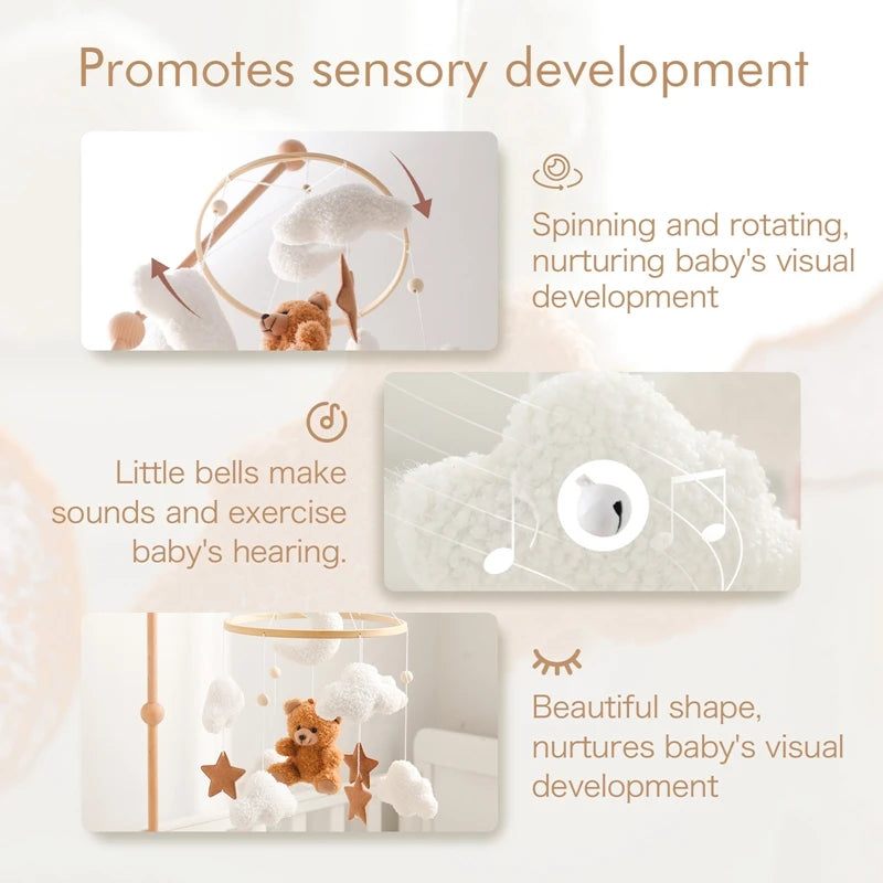 Mobile musical pour lit bébé