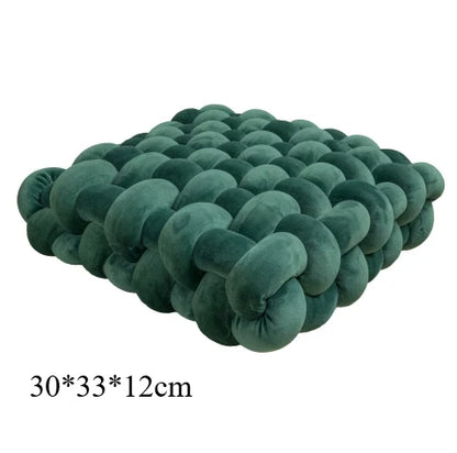Coussin carré tressé