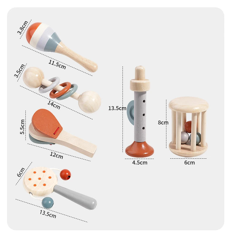 Jeux musicaux en bois certifiés CE – xylophone & maracas pour enfants 3 à 6 ans
