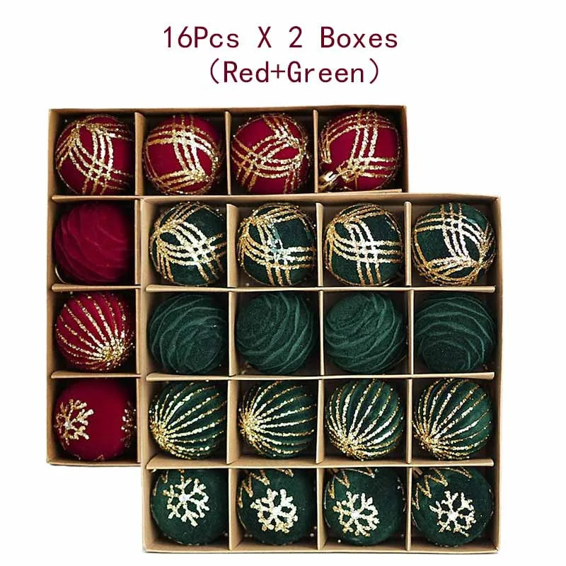 Lot de boules de Noël – Décorations de sapin multicolores