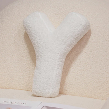 Coussins lettres blancs tout doux
