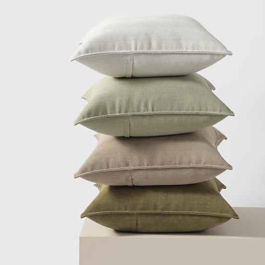 Housse de coussin en chenille douce
