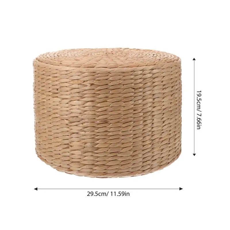 Pouf en rotin naturel – assise d’appoint & déco bohème
