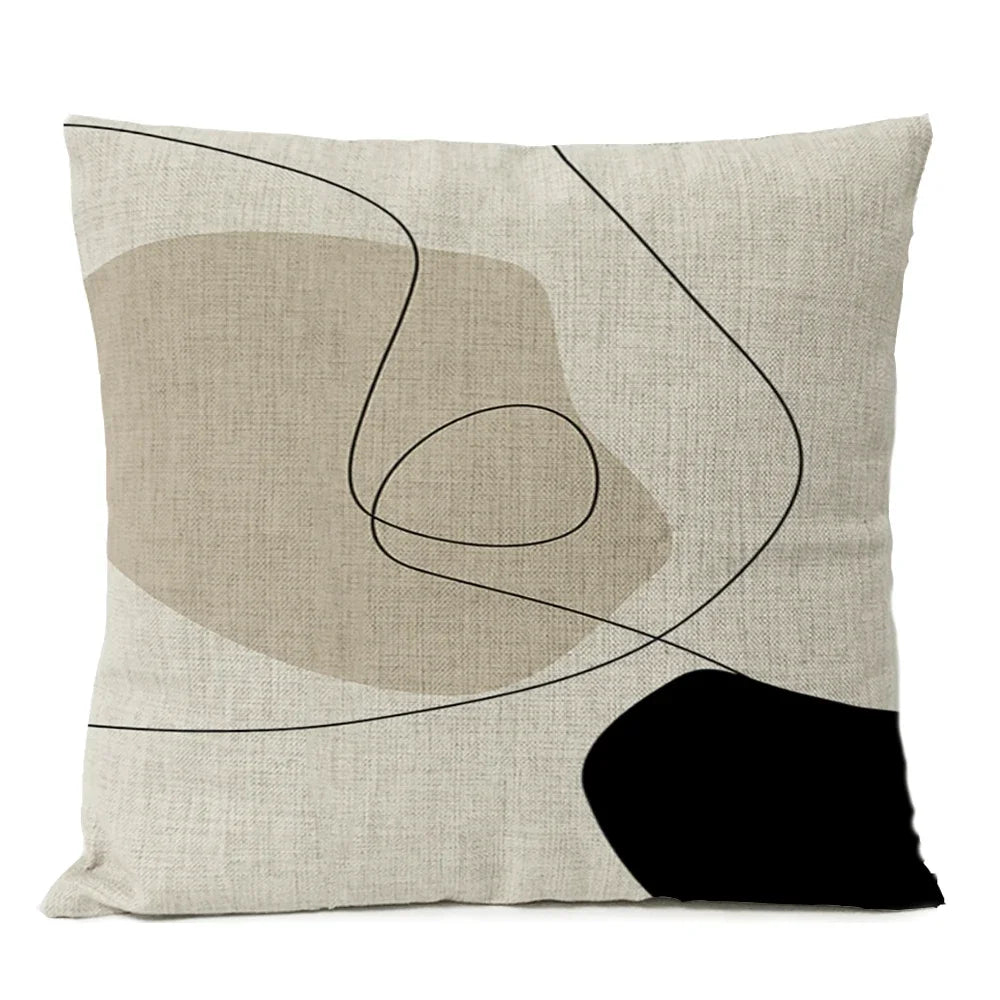 Housse de coussin abstrait et géométrique