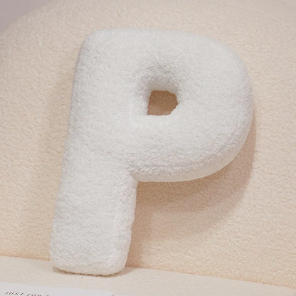 Coussins lettres blancs tout doux