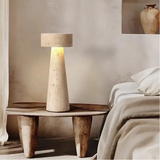 Lampe en travertin