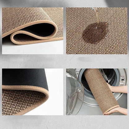 Tapis de cuisine synthétique imitation jonc de mer/sisal