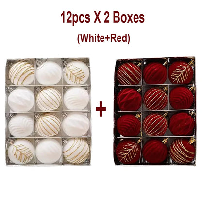 Lot de boules de Noël – Décorations de sapin multicolores
