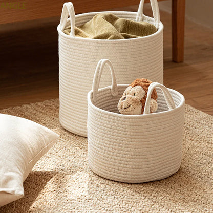 Paniers à linge en coton tissé