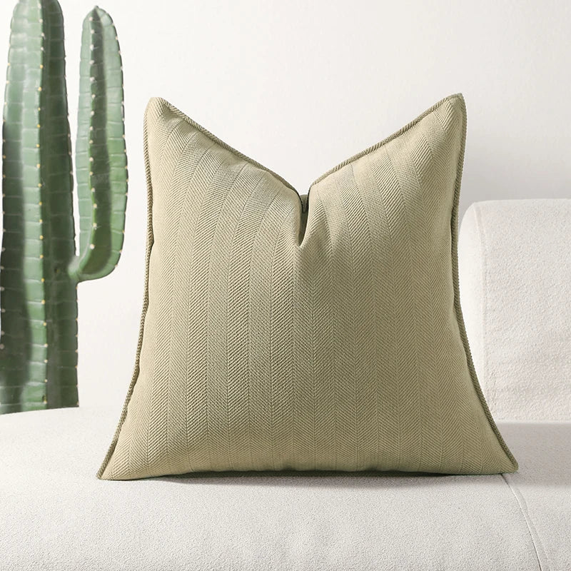 Housse de coussin en chenille douce
