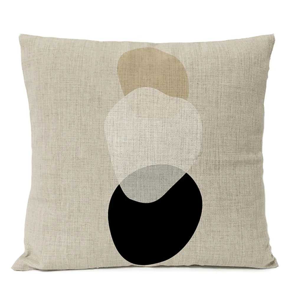Housse de coussin abstrait et géométrique
