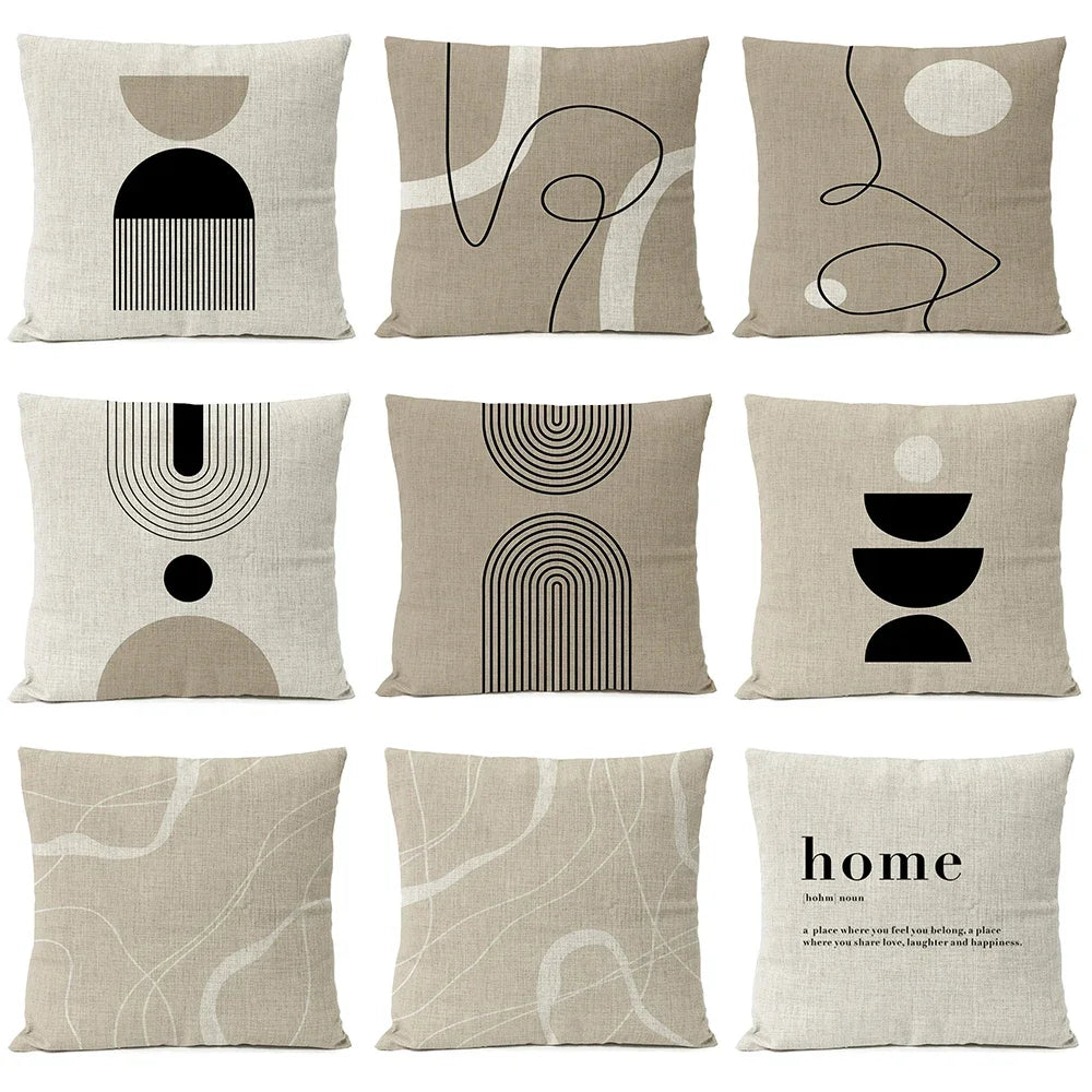 Housse de coussin abstrait et géométrique