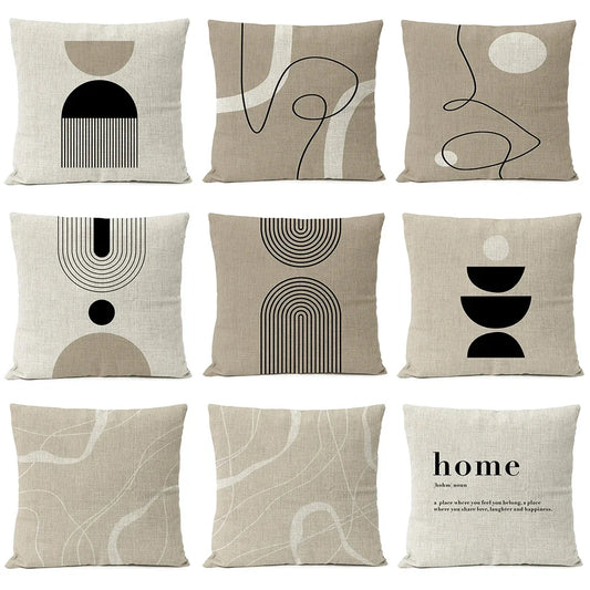Housse de coussin abstrait et géométrique