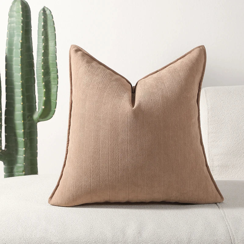 Housse de coussin en chenille douce
