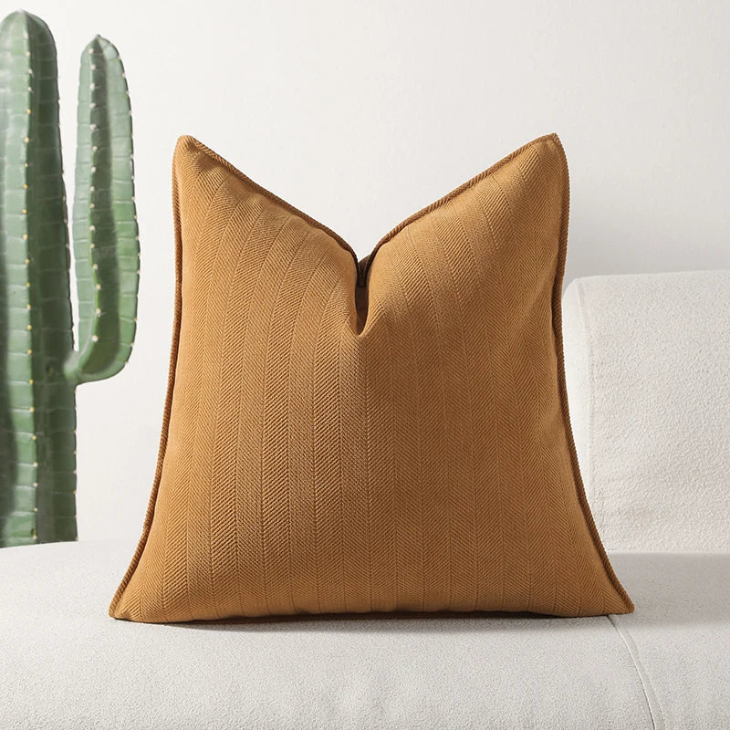 Housse de coussin en chenille douce