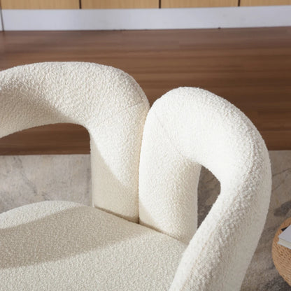 Chaise design en bouclette – Assise rotative 360°