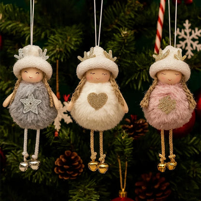 Décorations de sapin – Petits anges et poupées en tissu