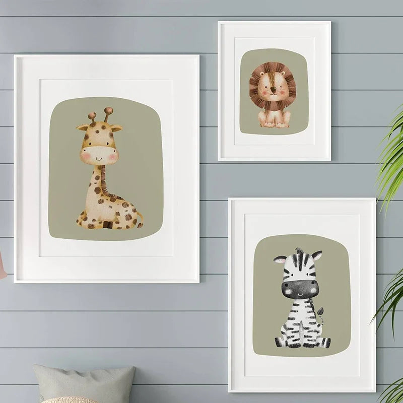 Toiles décoratives style Safari pour chambre d’enfant