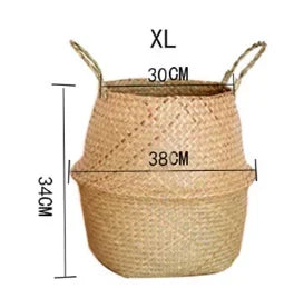 Grands paniers en osier – rangement & cache-pot décoratif