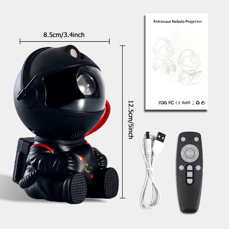 Lampe projecteur astronaute – veilleuse étoiles au plafond