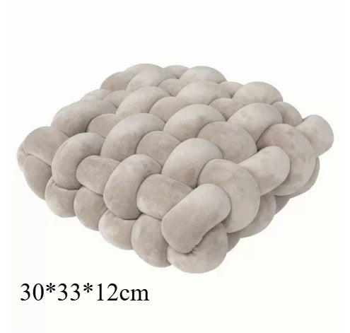 Coussin carré tressé