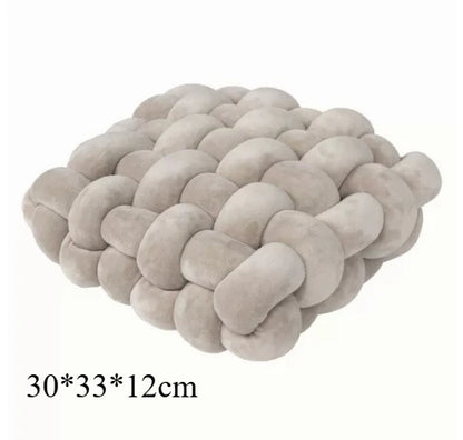 Coussin carré tressé