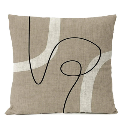 Housse de coussin abstrait et géométrique