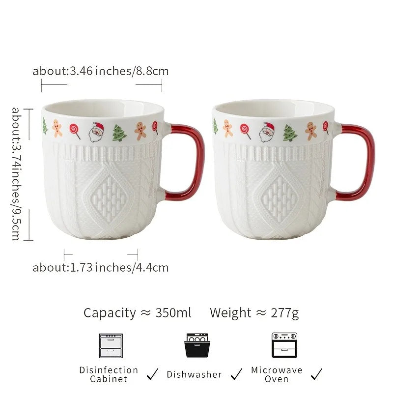 Tasses à café en céramique – Motifs de Noël & esprit cocooning
