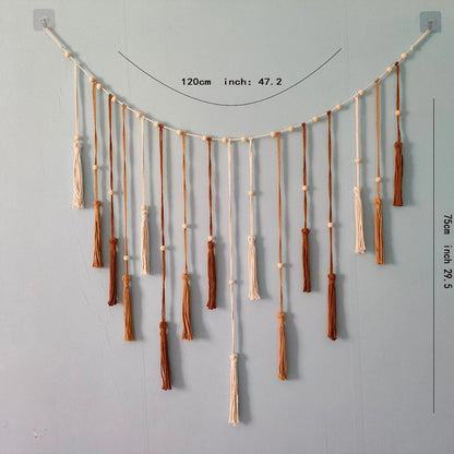 Décoration murale en macramé