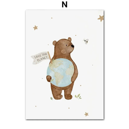 Adorables toiles petits ours pour chambre d’enfant