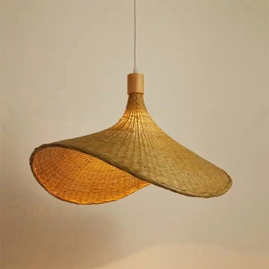 Suspension luminaire en rotin